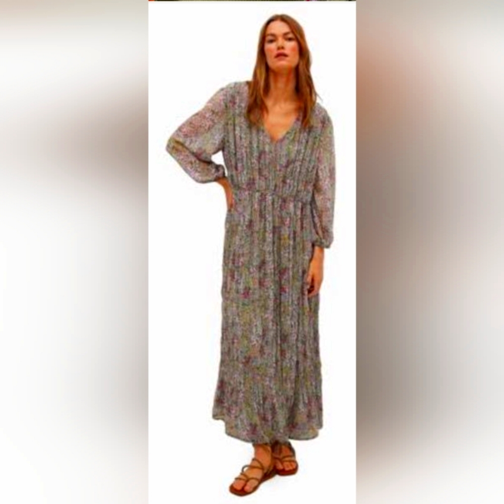 Mango Zara floral maxi dress